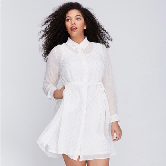 white belted shirt dress